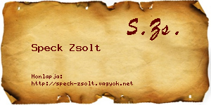 Speck Zsolt névjegykártya