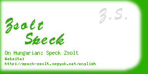 zsolt speck business card